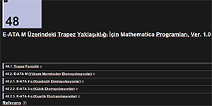 E-ATA M Üzerindeki Trapez Yaklaşıklığı İçin Mathematica Programları, Ver. 1.0
