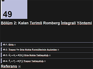 Kalan Terimli Romberg İntegrali Yöntemi